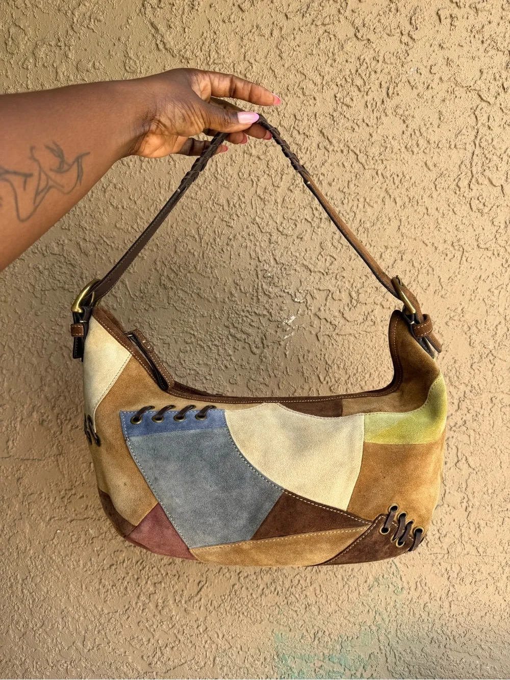 Coach Patchwork Suede soho hobo